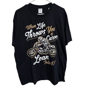 Motorcycle Graphic T-shirt, Size XL